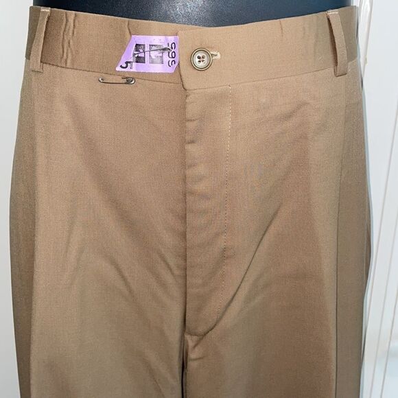 Haspel light brown wool pleat front “Preston” dress pants - Picture 2 of 6